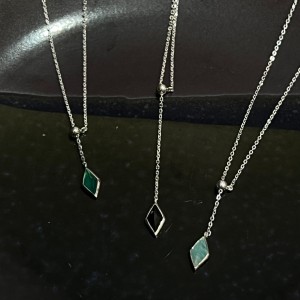 Rhombus．天然石純銀項鍊