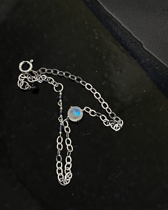 Gleaming．純銀天然石手鍊