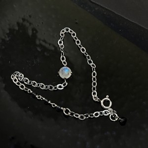 Gleaming．純銀天然石手鍊