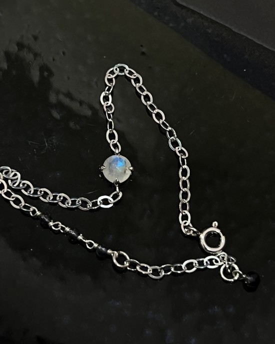 Gleaming．純銀天然石手鍊