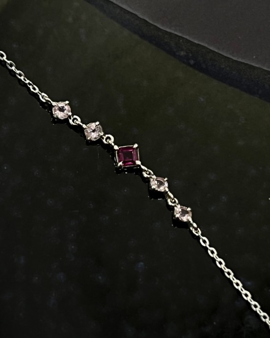 Give me Five．純銀天然石手鍊