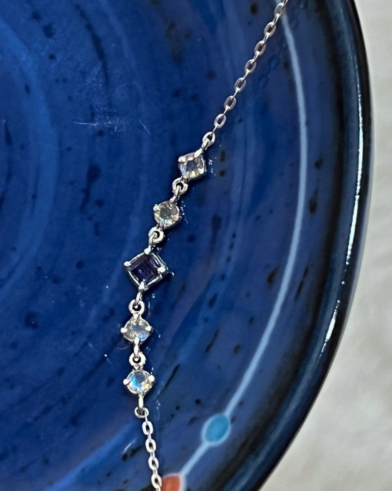 Give me Five．純銀天然石手鍊