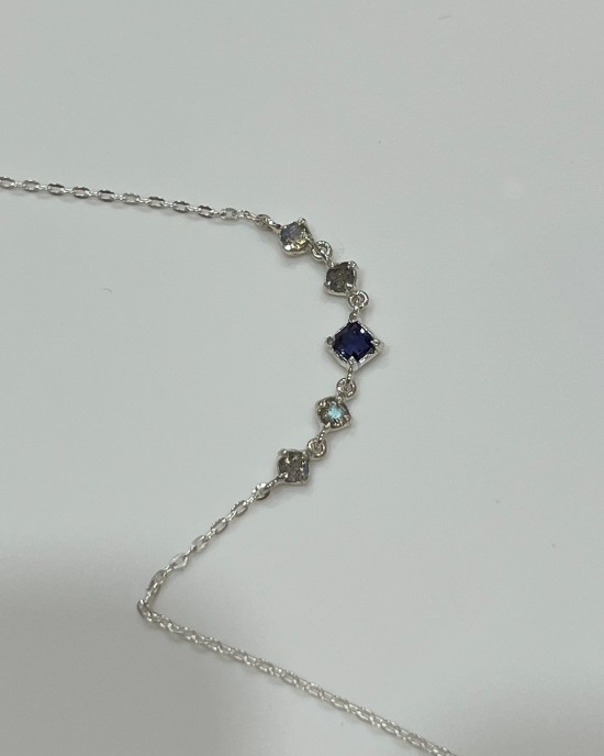 Give me Five．純銀天然石手鍊