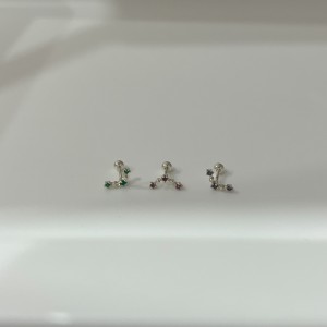 Star sign．天然石純銀耳環