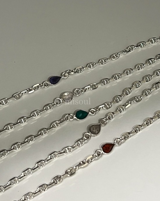 Rainy Day．純銀天然石手鍊