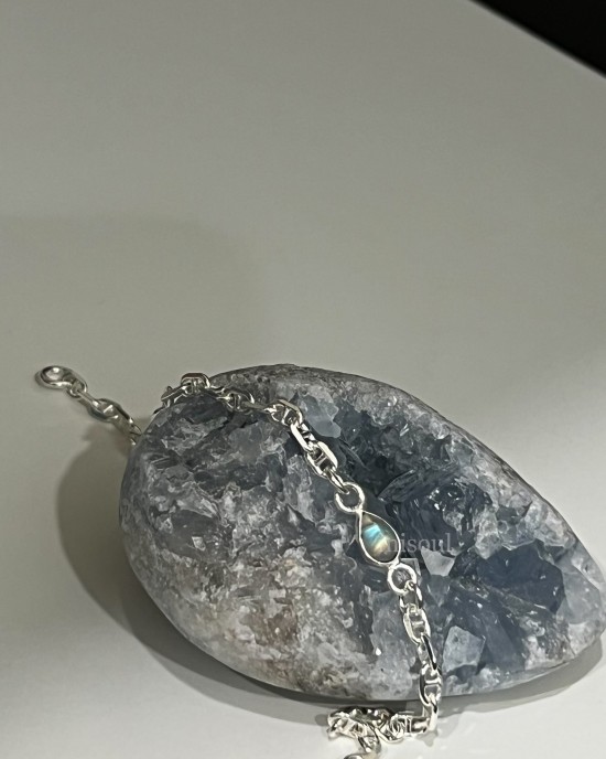 Rainy Day．純銀天然石手鍊