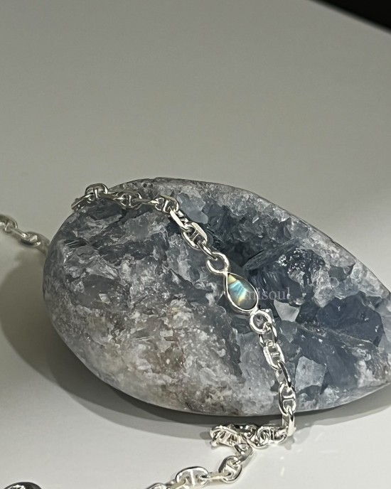 Rainy Day．純銀天然石手鍊