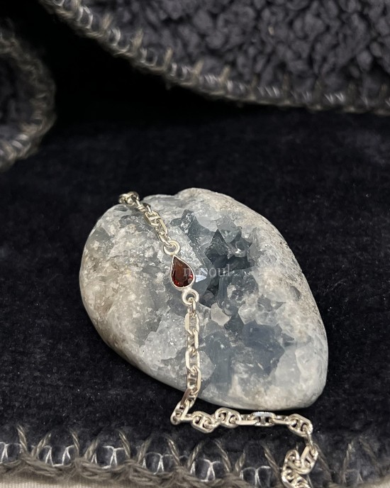 Rainy Day．純銀天然石手鍊