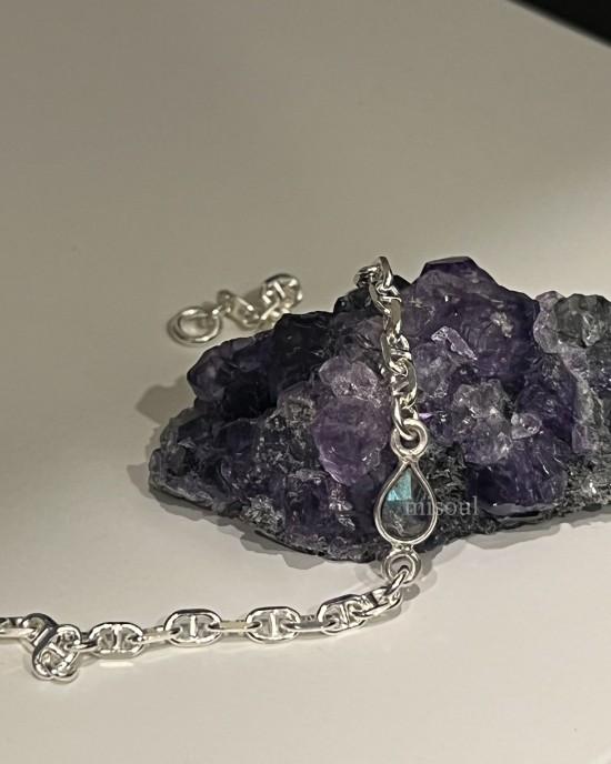 Rainy Day．純銀天然石手鍊