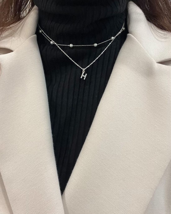  Alphabet．純銀項鍊