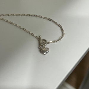 【客製化】Birthday Wish．OT扣愛心純銀項鍊