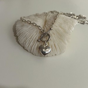 【客製化】Birthday Wish．OT扣愛心純銀項鍊