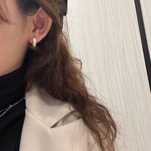 N07．重磅純銀珍珠耳環