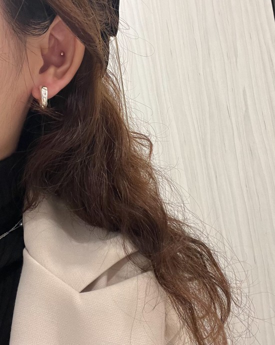 N07．重磅純銀珍珠耳環