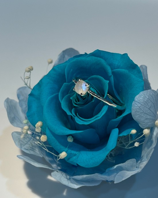 Flechazo．天然石純銀戒指