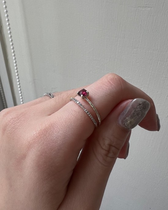 Flechazo．天然石純銀戒指