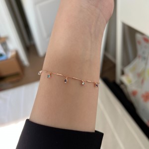 Spring vibe．玫瑰金天然石手鍊