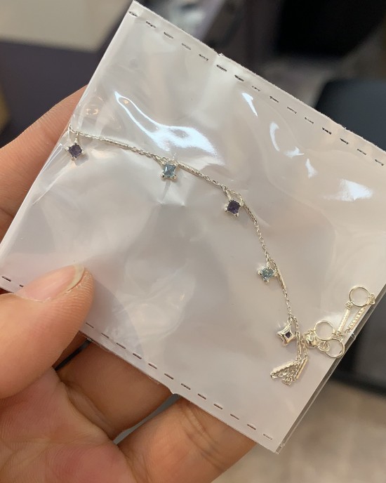 Spring vibe．純銀天然石手鍊