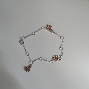 【現貨 】Rose gold clover．純銀手鍊