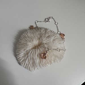 【現貨 】Rose gold clover．純銀手鍊