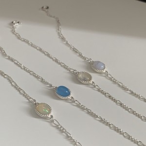 【現貨 】Quintessential．經典原石亮銀手鍊