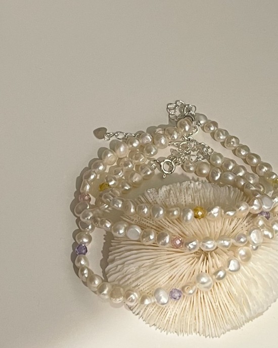 【現貨 】Colorful pearl．天然淡水珍珠手鍊