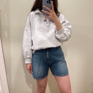 【KR】質感藍刷色牛仔短褲．下著