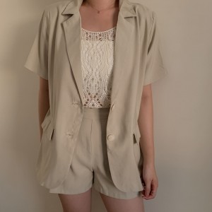 【CN】短袖西裝套裝．套裝