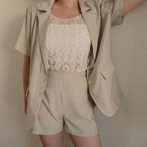 【CN】短袖西裝套裝．套裝