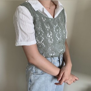 【CN】麻花針織背心．上衣