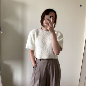 【KR】短袖毛茸毛衣．上衣